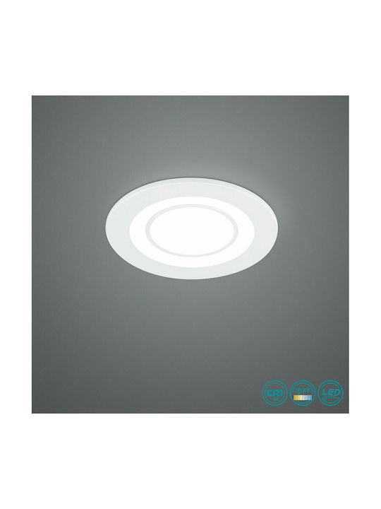Trio Lighting Core Rotund Plastic Spot Încorporat cu LED Integrat și Lumină Alb Cald Alb 1buc