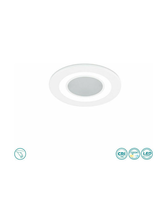 Trio Lighting Core Rotund Plastic Spot Încorporat cu LED Integrat și Lumină Alb Cald Alb 1buc