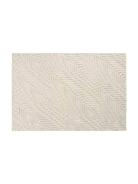 Wedgwood BC291708 Handmade Rug Rectangular Wool Ivory Folia Leaves Stone