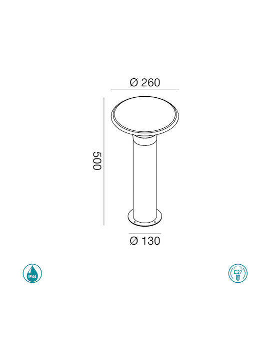 Gea Luce Leo Outdoor Floor Lamp Small Post IP44 Black