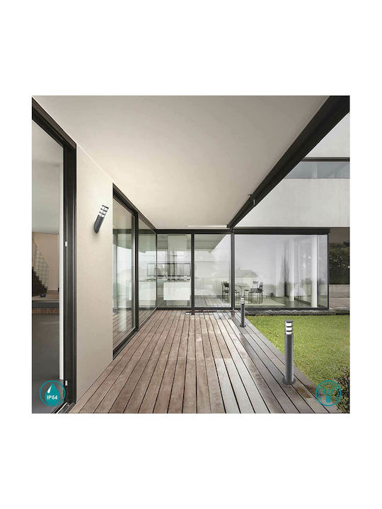 Gea Luce Zeis Outdoor Floor Lamp Small Post IP54 Gray