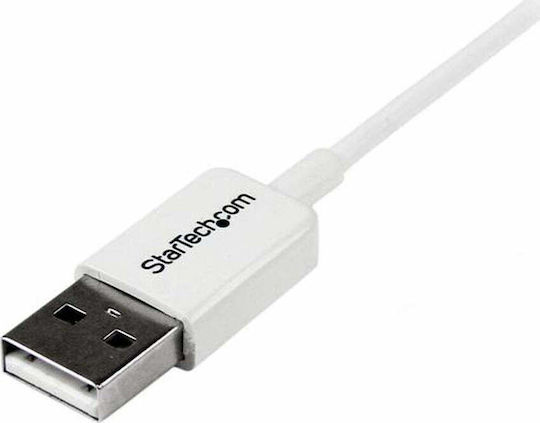 StarTech Regular USB 2.0 to micro USB Cable Λευκό 1m (USBPAUB1MW)