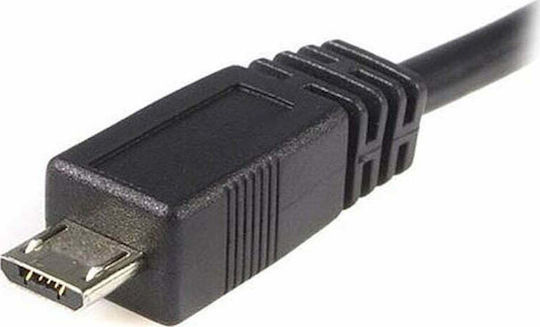 StarTech Regular USB 2.0 to micro USB Cable Μαύρο 2m (UUSBHAUB2M)