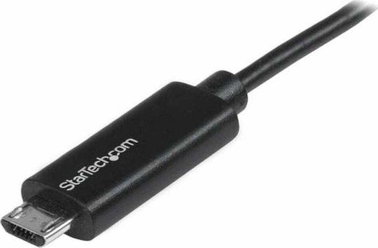 StarTech Regular USB 2.0 to micro USB Cable Μαύρο 1m (USBAUBL1M)