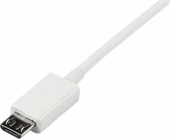 StarTech 2m Regular USB 2.0 to micro USB Cable White (USBPAUB2MW)