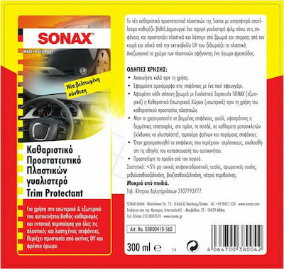 Sonax Spray Curățare pentru Materiale plastice pentru interior - Tabloul de bord Trim Protectant Glossy 300ml