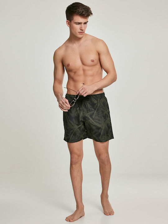 Men's Swimwear Shorts Palm Olive with Patterns