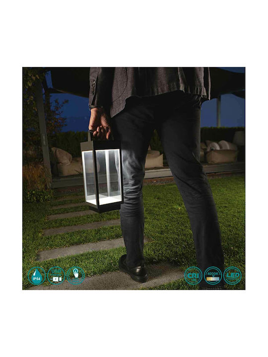 Gea Luce Queen Outdoor Floor Lamp Lantern LED Outdoor Space IP54 Black