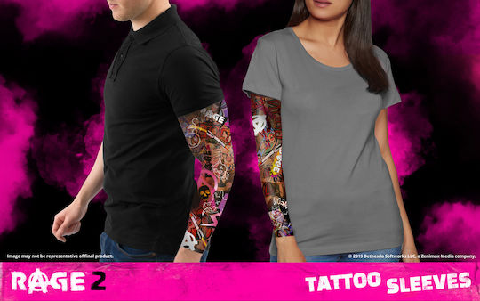 All Rage 2 Tattoo Sleeve Αποκριάτικα Μανίκια Τατουάζ