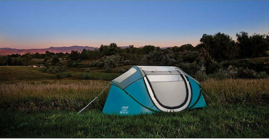 Coleman Galiano 2 Automatic Camping Tent Pop Up Blue 3 Seasons For 2 People 230x135x90cm