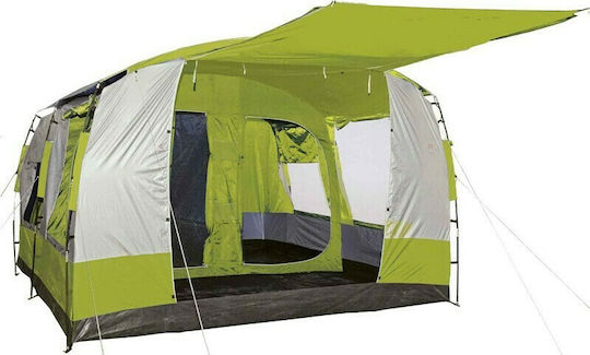 Campus Summer Camping Tent Green with Double Cloth for 7 People 400x330x220cm