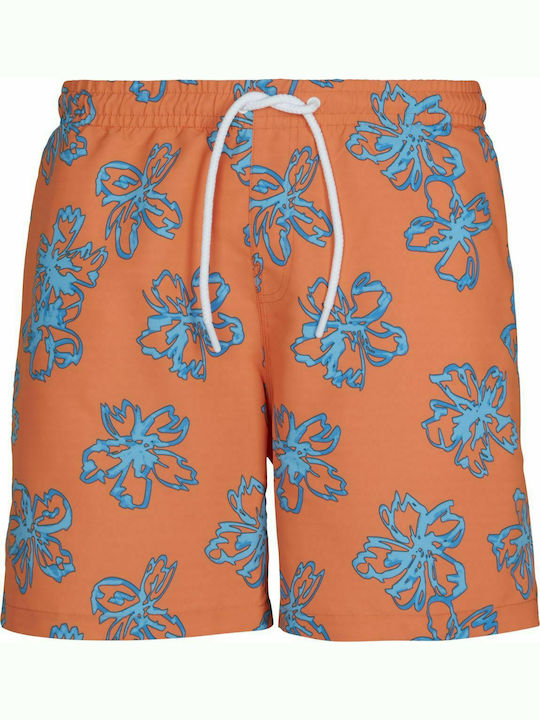 TB3527 Ανδρικό Μαγιό Σορτς Πορτοκαλί Floral