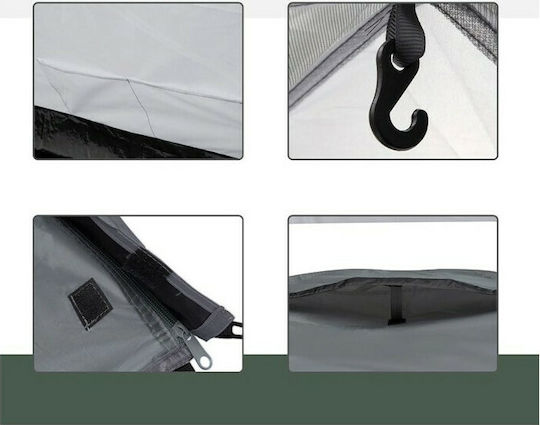 Outsunny Summer Camping Igloo Tent Grey for 4 People 325x183x130cm