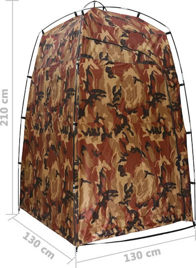 vidaXL Καλοκαιρινή Σκηνή Camping Τουαλέτας Καφέ 130x130x210εκ.