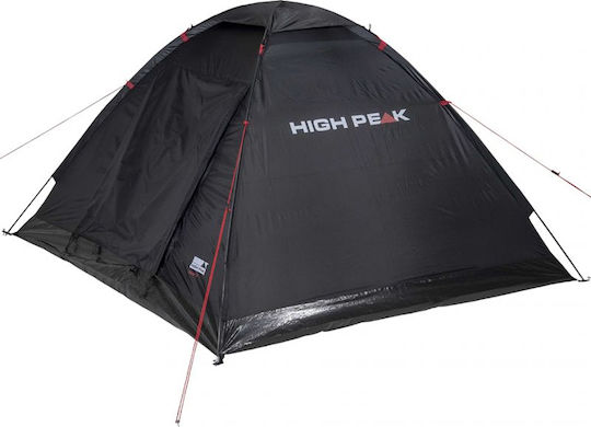 High Peak Beaver 3 Σκηνή Camping Igloo Μαύρη με Διπλό Πανί 3 Εποχών για 3 Άτομα 200x180x120εκ.