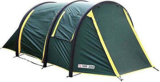Grasshoppers Air 200 Σκηνή Camping Τούνελ Ορειβασίας Φουσκωτή Χακί με Διπλό Πανί 3 Εποχών για 2 Άτομα Αδιάβροχη 2000mm 350x190x120εκ.