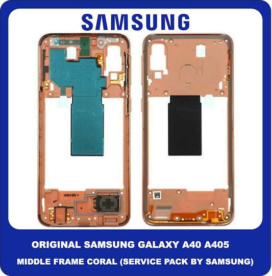 Samsung Μεσαίο Πλαίσιο Κοραλί για Galaxy A40
