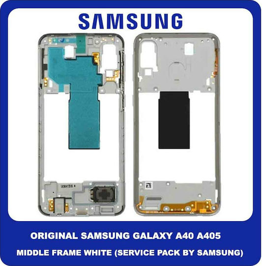 Samsung Междураменна рамка Бял за Galaxy A40