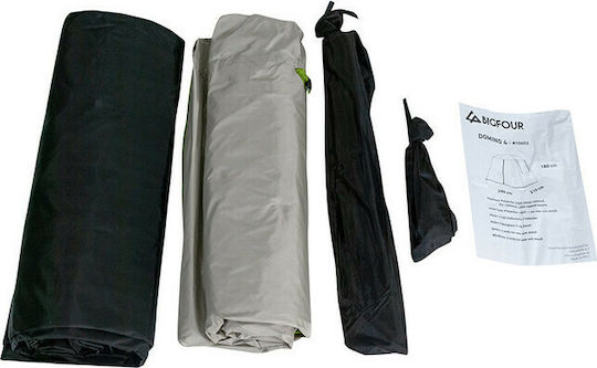 Bigfour Domino 4 Cort De Camping Alb Cu Dublu Material 3 Anotimpuri Pentru 4 Persoane 240x210x180cm