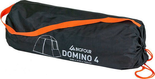 Bigfour Domino 4 Cort De Camping Alb Cu Dublu Material 3 Anotimpuri Pentru 4 Persoane 240x210x180cm