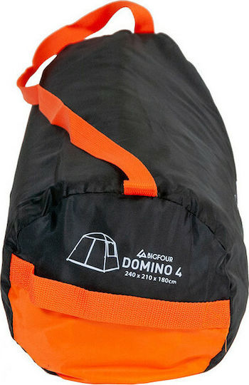 Bigfour Domino 4 Cort De Camping Alb Cu Dublu Material 3 Anotimpuri Pentru 4 Persoane 240x210x180cm