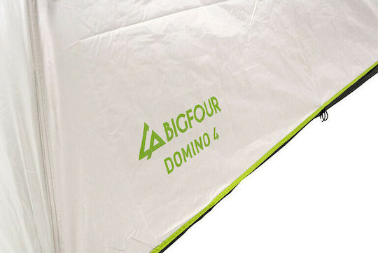 Bigfour Domino 4 Cort De Camping Alb Cu Dublu Material 3 Anotimpuri Pentru 4 Persoane 240x210x180cm