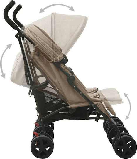 vidaXL Umbrella Stroller Suitable for Newborn Taupe 14.4kg
