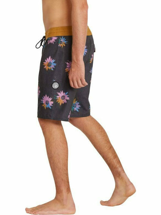 Natural Visions Stoney 19" Men's Swimwear Bermuda Black Floral