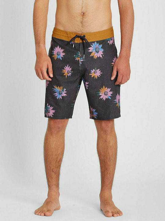 Natural Visions Stoney 19" Men's Swimwear Bermuda Black Floral