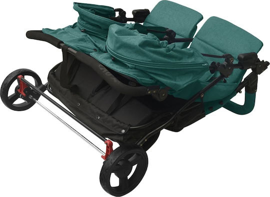 vidaXL Double Stroller Suitable for Newborn Green