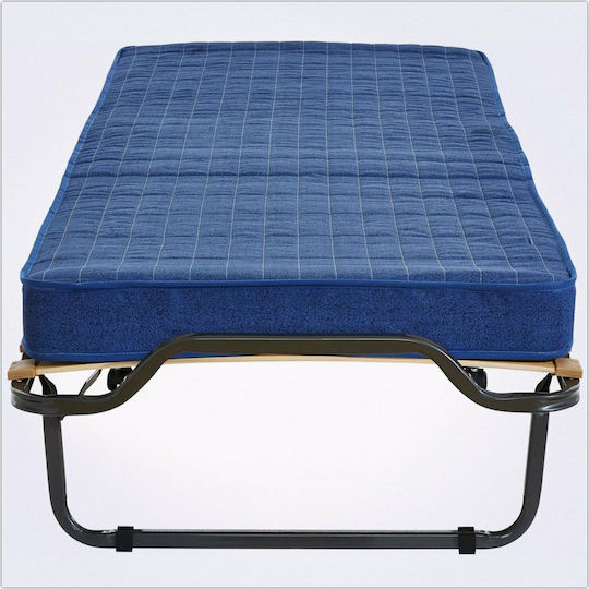 Faltbett mit Matratze 10cm Einzel Schwarz 200x80x33cm