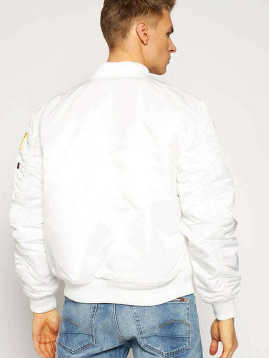 Alpha Industries MA-1 VF Nasa Men's Winter Bomber Jacket White