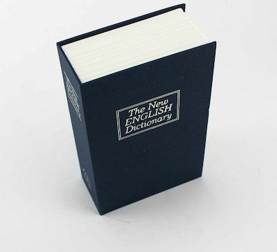 The New English Dictionary Buch Geldversteck mit Schloss Blue 24x15x5cm