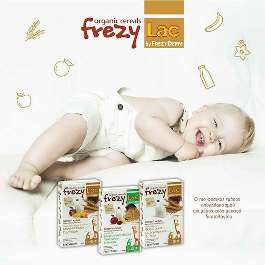 Frezyderm Fruchtpüree Δημητριακά με Gάλα mit Geschmack Apfel, Banane & Orange Ohne Zuckerzusatz 200gr für 6+ Monate
