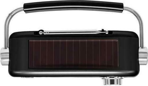 Manta RDI916 Φορητό Ραδιόφωνο Ηλιακό με Bluetooth και USB Μαύρο