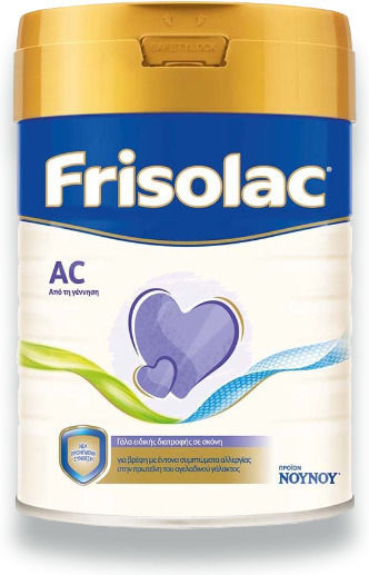 ΝΟΥΝΟΥ Γάλα σε Σκόνη Frisolac AC για 0+ Μηνών 400gr