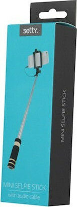Setty Mini Selfie-Stick mit 3.5mm Kabel Schwarz DW_000027