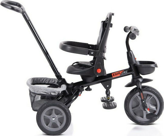 Byox Kids Tricycle Bicycle Explore Convertible with Storage Space, Tent & Parental Handle for 12+ Months Gray