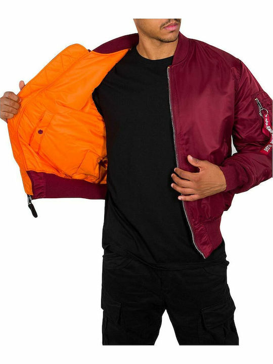MA-1 Flight Jacke Bomber Burgundisch