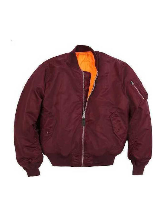 MA-1 Flight Jacke Bomber Burgundisch