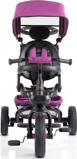 Byox Convertible Kids Tricycle with Parental Handle for 12 Months Purple