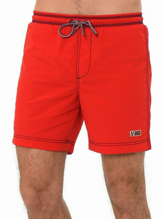 Villa Solid New Men's Swimwear Shorts Red