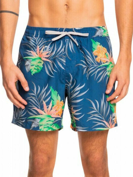 Paradise Express Volley Men's Swimwear Shorts Navy Blue with Prints EQYJV03705 BPZ6