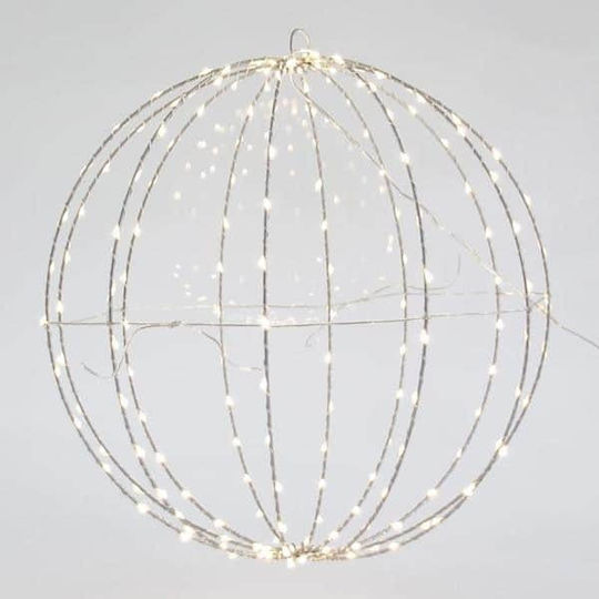 Eurolamp Illuminated Christmas Metal Figure Ball White 30x30x30cm