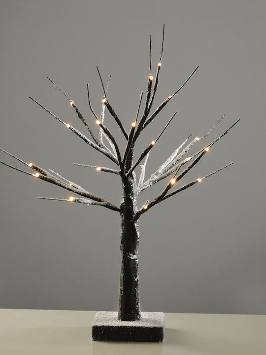 Aca Christmas Decorative Snowy Illuminated Plastic Tree Natural Appearance 45cm IP20 Battery Black