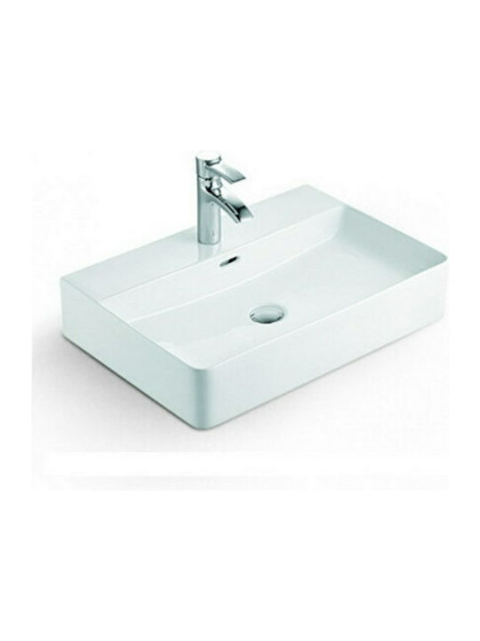 Karag LT 2173 Vessel Porcelain Bathroom Sink 60x42x12cm White
