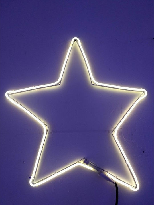 TnS Plastic Illuminated Christmas Decorative Pendant Star 60x60x60cm White