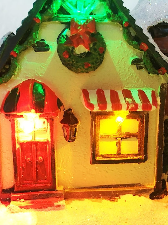 SP Souliotis Christmas Illuminated Decorative House with Battery 9.2x8.5x6cm.