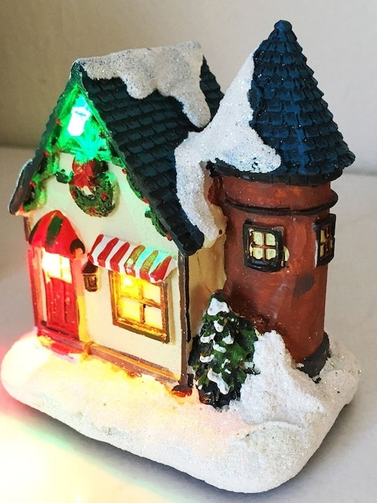 SP Souliotis Christmas Illuminated Decorative House with Battery 9.2x8.5x6cm.