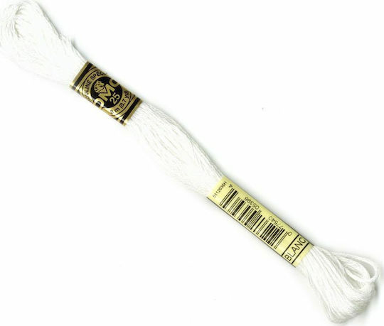DMC Thread Embroidery 107 Cotton White 32m